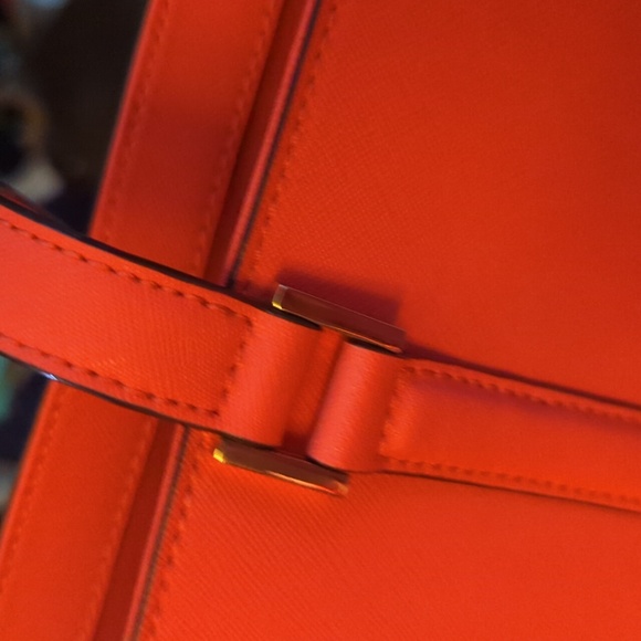 Kate Spade Sturdy Coral Orange Tote New Beautiful!